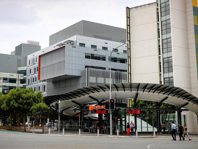 The Gold Coast University Hospital where the US actor Tom Hanks and his wife Rita Wilson were admitted for the COVID-19. (Photo by Patrick HAMILTON / AFP)