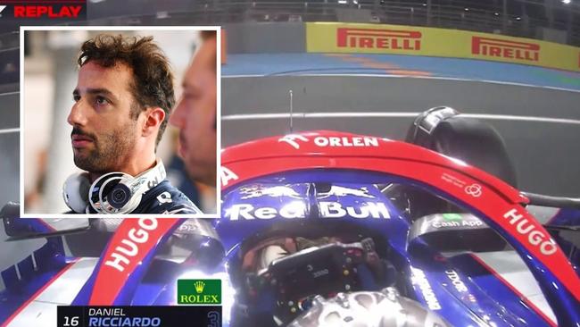 Daniel Ricciardo had an ugly moment. Photo: Sky Sports.