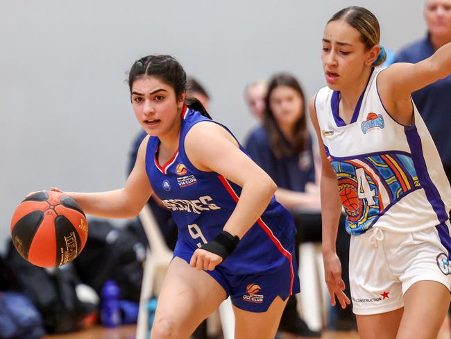 Basketball Australia U14 Club Championships at Casey Stadium, Casey. Nunawading Spectres v Cairns Dolphins.Picture : George Sal