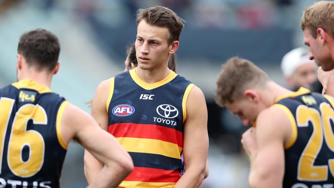 Tom Doedee (centre) has re-injured his groin. Picture: Sarah Reed