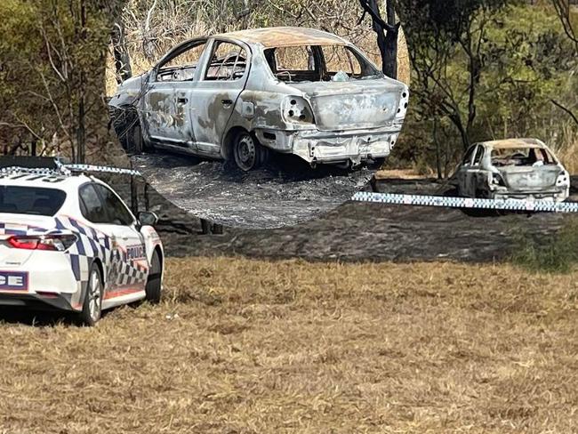 Bushland horror as body found in burnt-out car