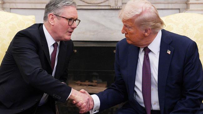 Keir Starmer and Donald Trump in the Oval Office. Picture: Carl Court/AFP