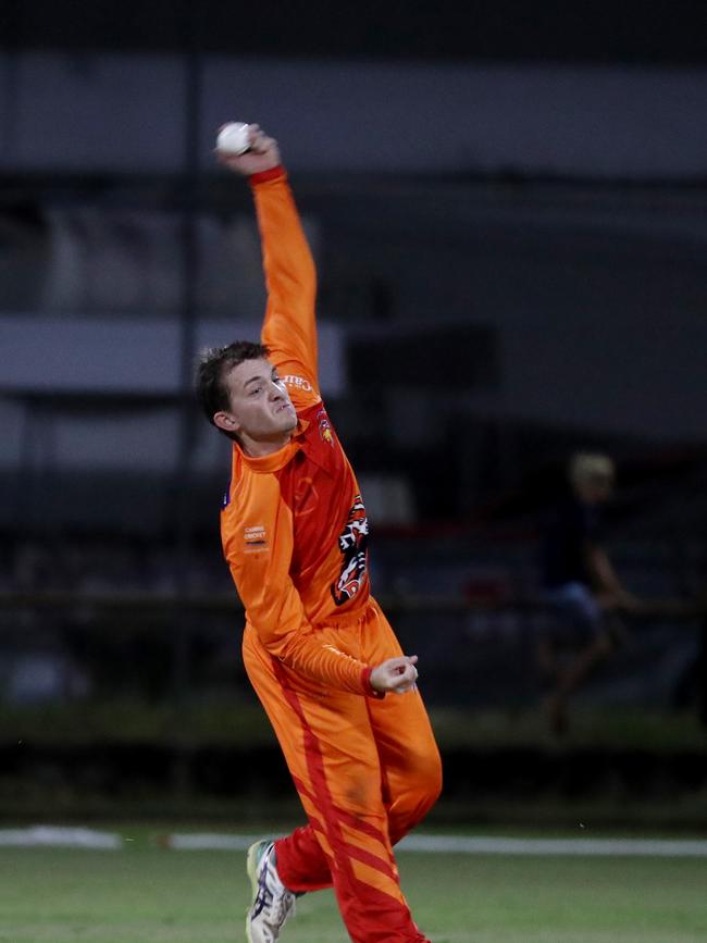 Barrier Reef Big Bash Game 1: Badgers v Hurricanes at Griffiths Park. Badgers' William Robertson. Picture: Stewart McLean