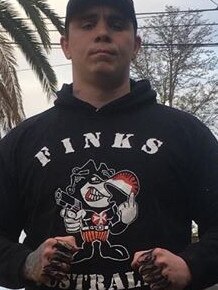 Finks bikie Daniel Middlebrook was allegedly found in possession of a gun last week. Picture: Facebook
