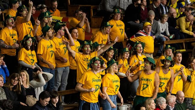 The Aussie fans were up and about. (Photo by Michael Campanella/Getty Images for ITF)