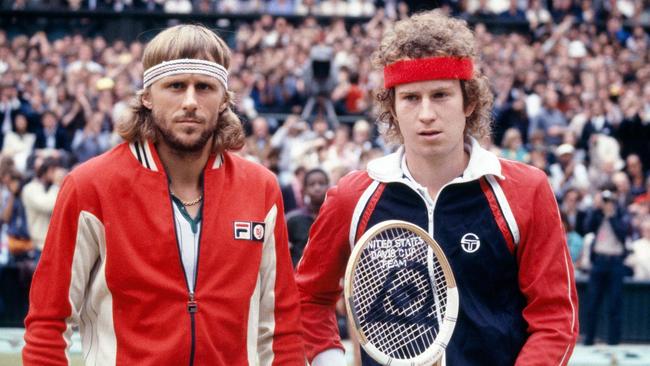 Bjorn Bjorg and John McEnroe made tennis attire fashionable in the late 1970s and early 1980s with Italian brands Fila (left) and Sergio Tacchini.