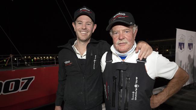 John Winning Jnr and father John Winning Snr after their 2022 win. Picture: Chris Kidd