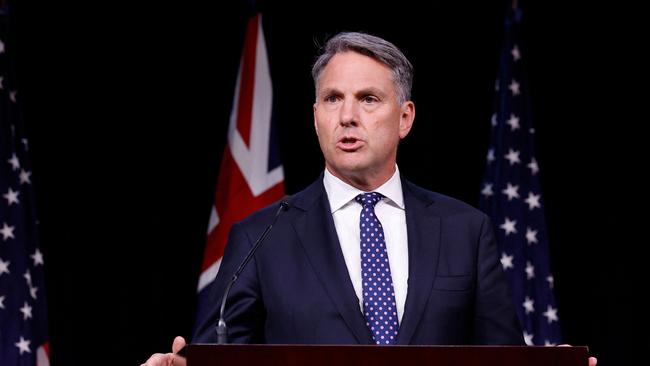 Deputy Prime Minister Richard Marles speaks during an AUSMIN press conference in Annapolis, Maryland, this week. Picture: Chip Somodevilla/Getty Images/AFP