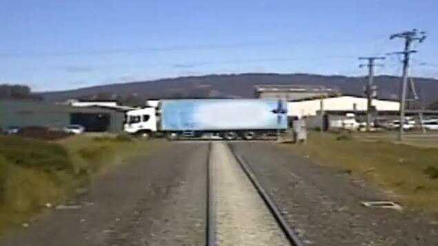 Near misses on Tasmanian railroads in 2022-23 in footage captured by TasRail cameras. Picture: Supplied