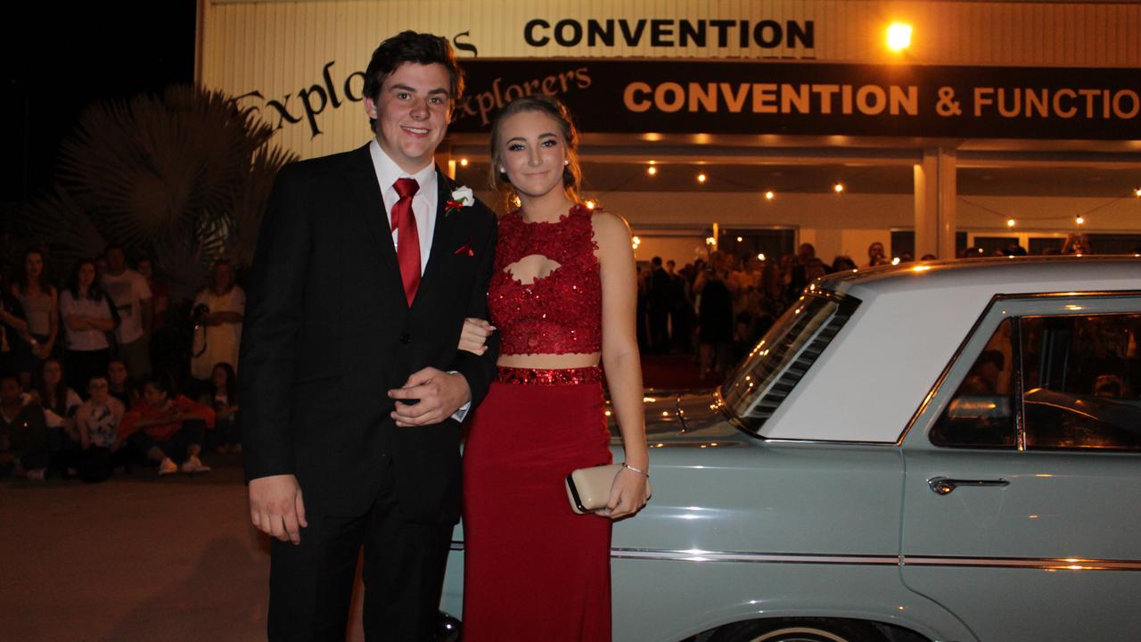 Elliot Lewis and Hope Ferguson at the St John's Formal in Roma.