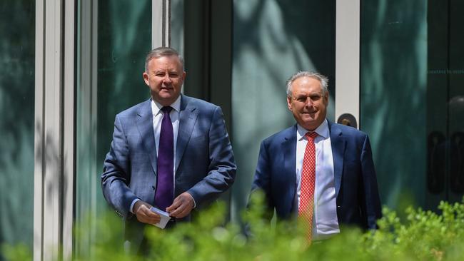 With future Prime Minister Anthony Albanese in 2020. Picture: AAP Image / Mick Tsikas