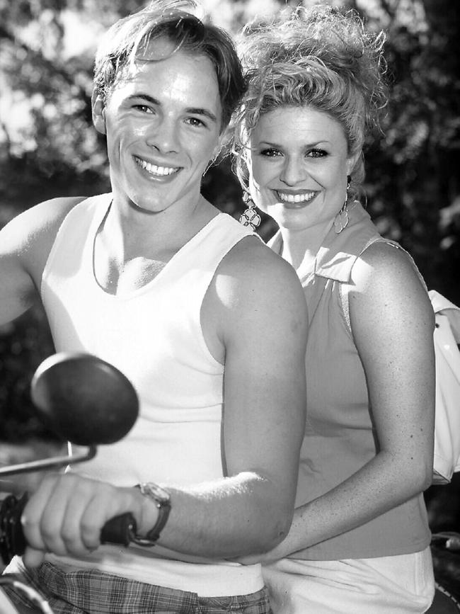 Dieter Brummer with Emily Symons in a scene from Home And Away.