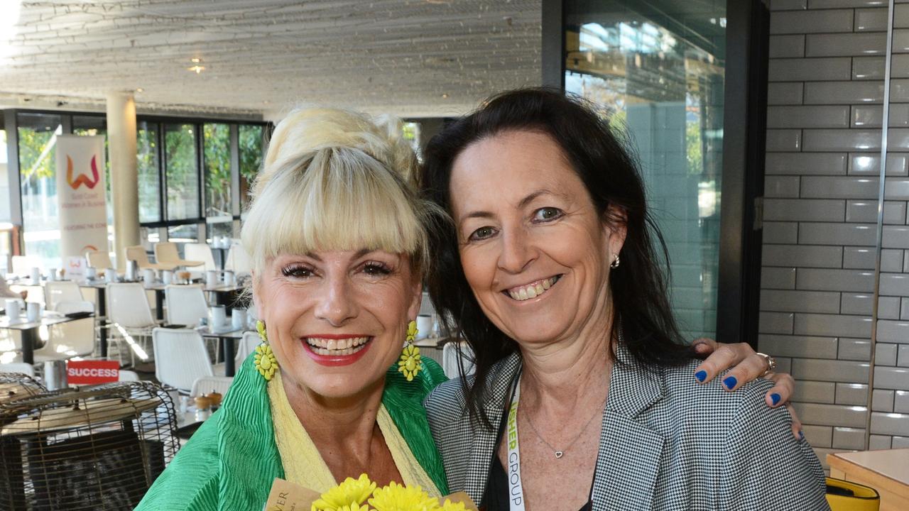 Lou McGregor and Lisa Ketjen at Early Risers Gold Coast Women in Business breakfast at Edgewater Dining, Isle of Capri. Pic: Regina King