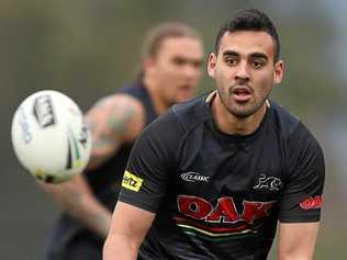 Penrith Panther Tyrone May was arrested and charged on Tuesday over the sex tape scandal, one of which was allegedly filmed in Coffs Harbour. Picture: Brett Costello