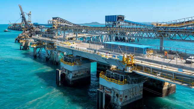 BMAâs new shiploader and berth at its Hay Point Coal Terminal. Picture: supplied by BHP