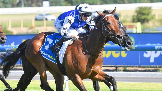 Promising sprinter Jennyanydots can complete back-to-back wins when she heads to Mornington on Wednesday. Picture: Racing Photos via Getty Images