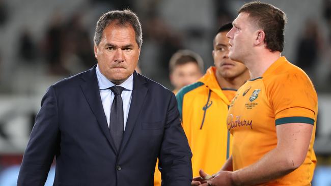 Australia coach Dave Rennie after the Wallabies were hammered by the All Blacks at Eden Park. Picture: Fiona Goodall/Getty Images