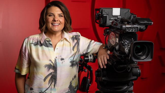 EMBARGOED INTO JANUARY 26. Kelli Underwood at Fox Footy. Kelli is set to receive the Medal of the Order of Australia (OAM) as part of the Australia Day Honours List. Australia Day honours are strictly embargoed until Australia Day. Picture: Jason Edwards