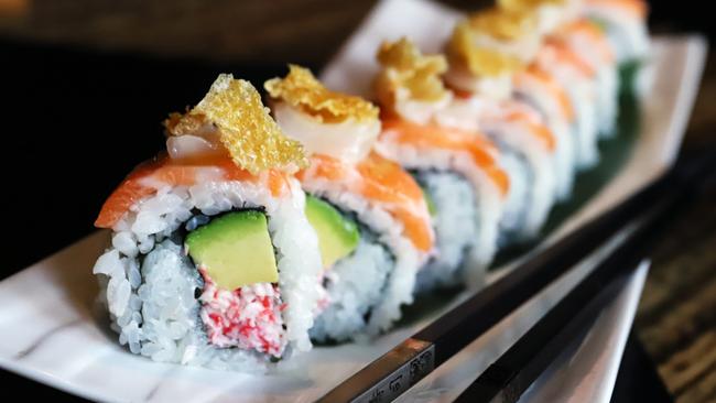 Lychee salmon roll. Picture: Jenifer Jagielski