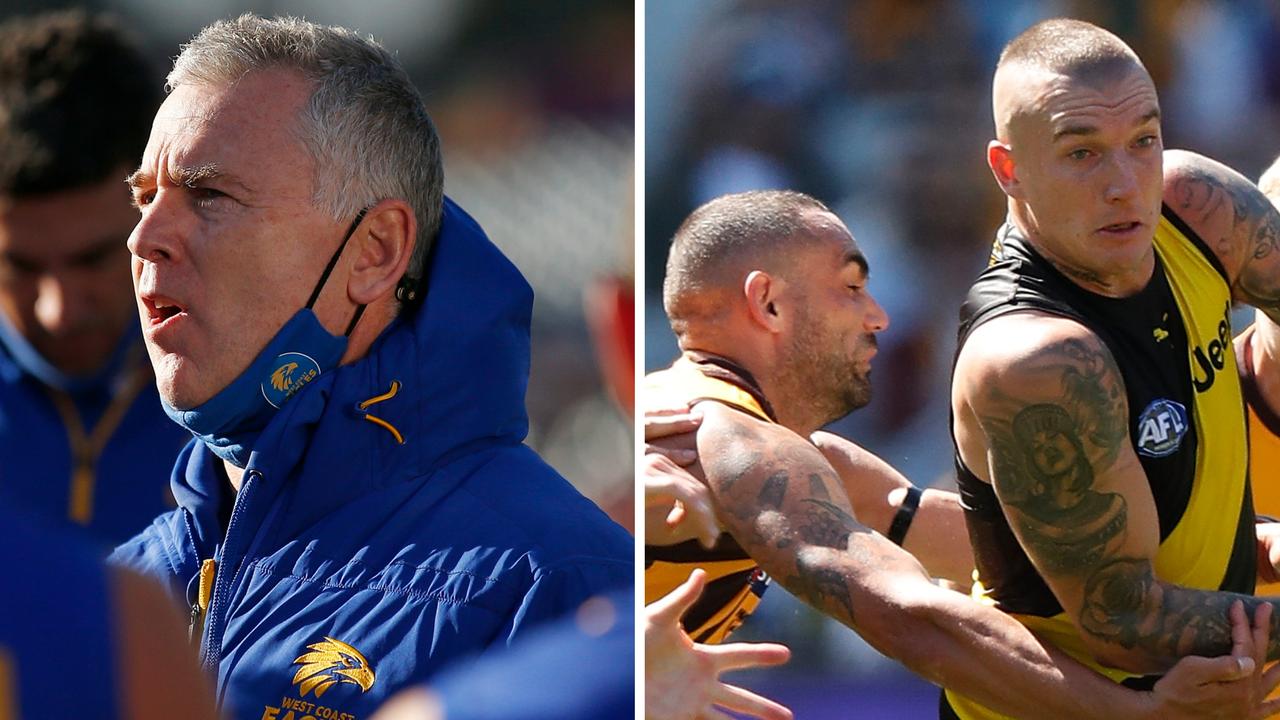 West Coast's push for another flag looks over, while Dustin Martin looms as the favourite to be the next man to 400 VFL-AFL games.