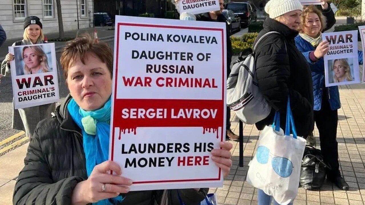 Protesters branded Polina Kovaleva the 