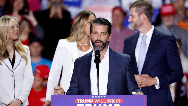 Donald Trump Jr. told a crowd of a few hundred donors that he was joining 1789 Capital. Picture: AFP