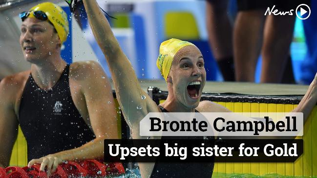 Bronte Campbell upsets big sister in the 100m freestyle