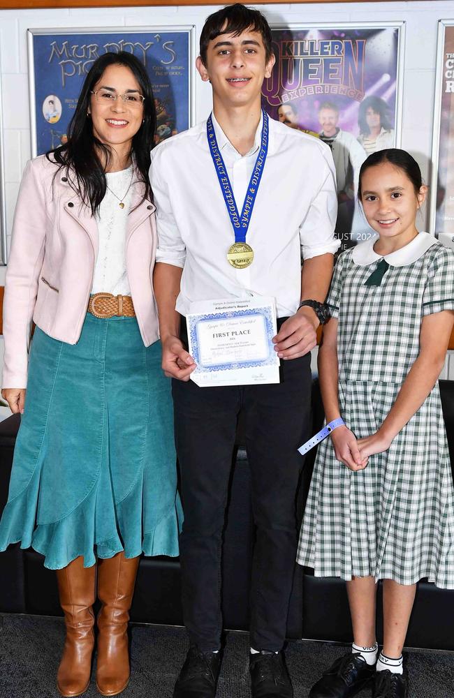 Zina, Wally, Michael, Annie and Michael Demchenko at the Gympie and District Eisteddfod. Picture: Patrick Woods.