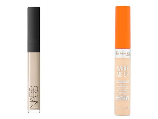 The $44 Nars Creamy Concealer and the $15 Rimmel Wake Me Up Concealer.