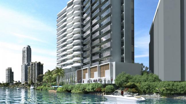 It will sit on a site bordering the Nerang River. Picture: Supplied