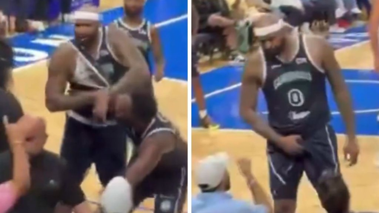 Horror scenes as NBA star erupts at fans