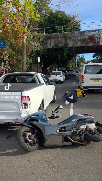 Scooter driver crashes after fleeing hit-and-run