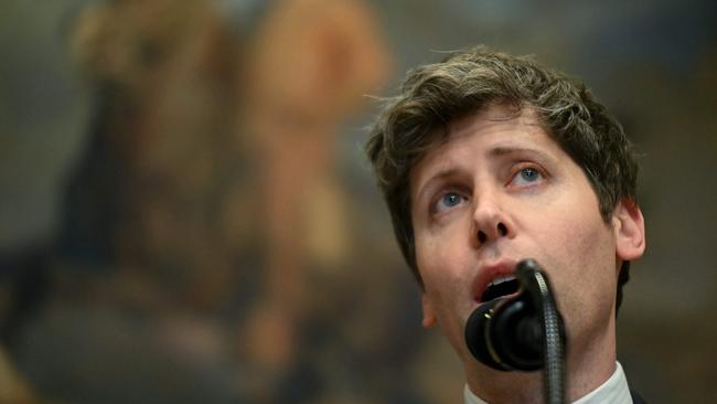 OpenAI chief executive Sam Altman speaks in the Roosevelt Room at the White House. Picture: AFP