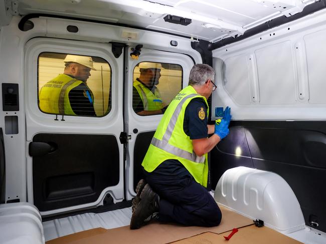 Ccriminals hide drugs within the lining and seats of vehicles being shipped to Australia, which often included French-made Renault vans. Picture: Ian Currie