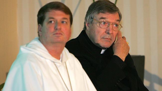 Cardinal George Pell with Bishop Anthony Fisher in 2008.