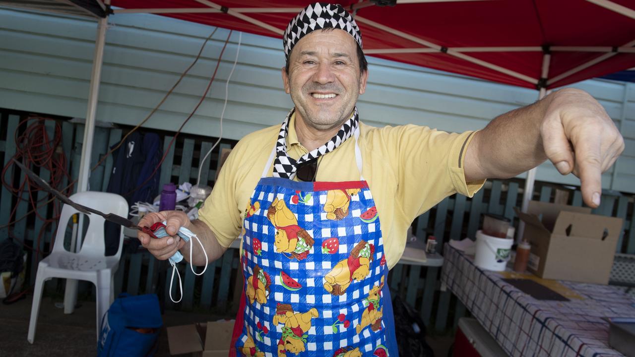 Muhidin Hadzich on the Bosnian stall. 9th Annual Toowoomba International food festival and Mosque open day. Saturday, June 25, 2022. Picture: Nev Madsen.