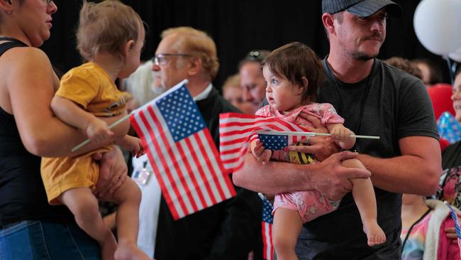 The group landed at Dulles in Northern Virginia early on Monday afternoon. Picture: CHIP SOMODEVILLA/Getty Images via AFP