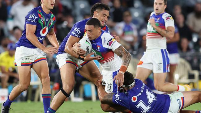 Tyson Frizell has made an immediate at Newcastle. Picture: Ashley Feder/Getty Images