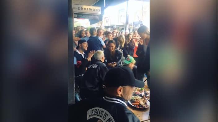 Justin Bieber at Chargrill Charlie's Mosman
