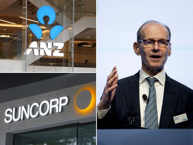ANZ, Suncorp and CEO split pic