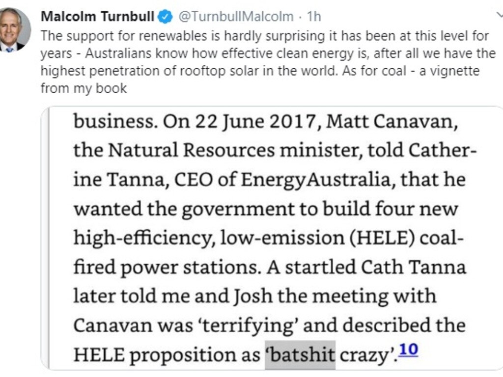 Malcolm used a quote from his book to prove his point.