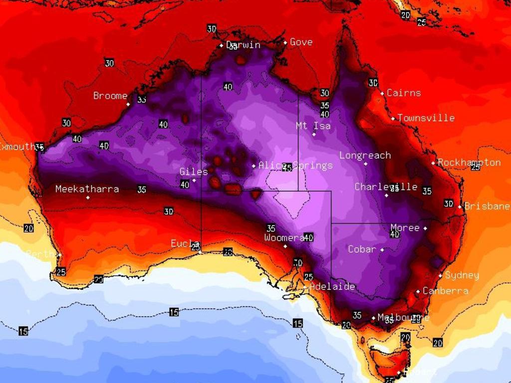 On Boxing Day heat could spread across the nation’s interior as well as the south. Picture: BSCH.