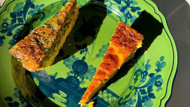 The breakfast frittata is made to chef Massimo Bottura’s grandmother’s recipe. Picture: Matt Preston