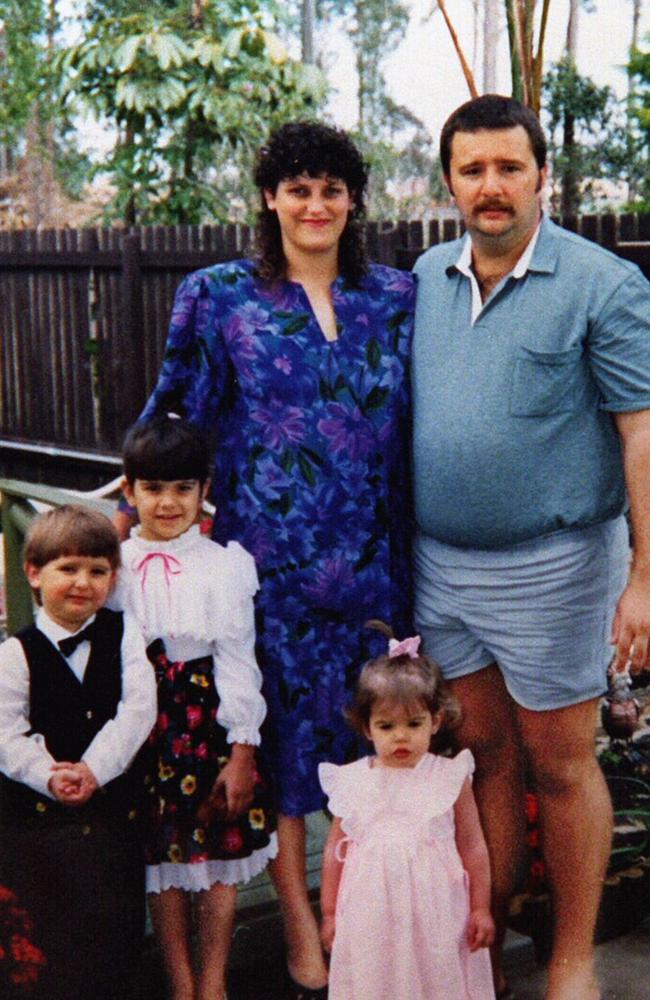 Peter May (right) killed his children, his wife Helen and her parents before turning the gun on himself, in 1996. Picture: File / The Courier Mail