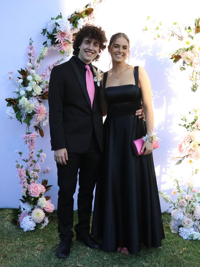 Chelsea with formal partner at the 2024 St Ursula's College formal.