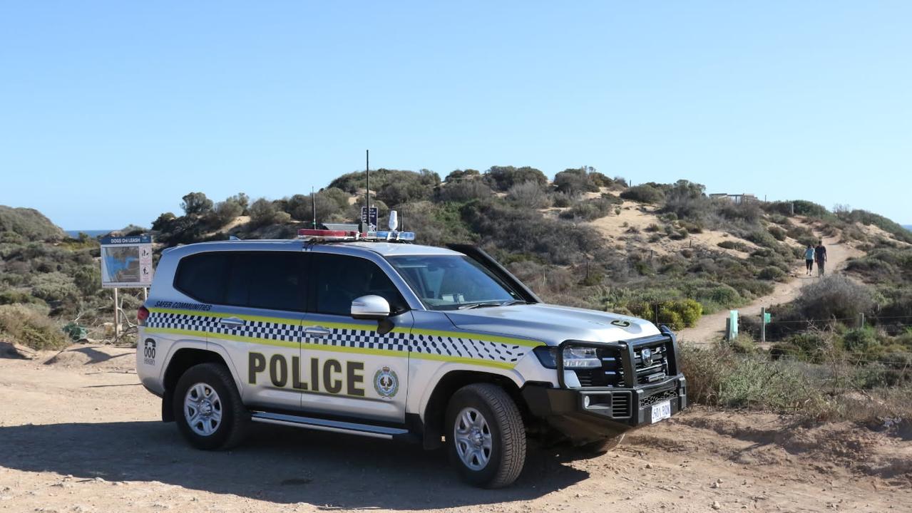 Police at Back Beach near Streaky Bay where two women have drowned. Picture: Supplied
