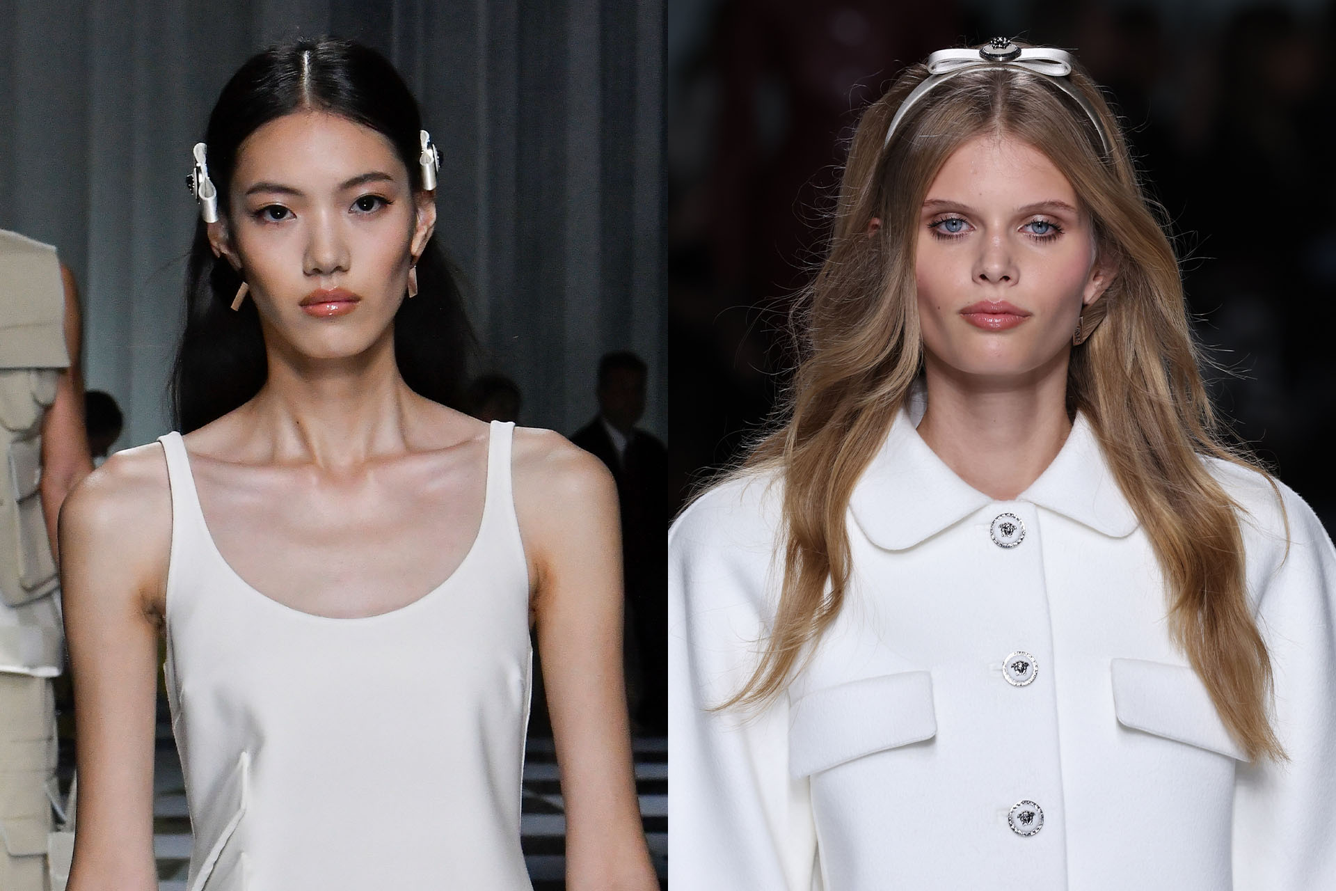 <h3>Clips and headbands</h3><p>At Versace, dainty hair accessories were replete, almost all of which had a decidedly bridal feel. For an extension of the ribbon hair trend in a more trim and sleek fashion, these solid hair accessories&mdash;ribbon clips and ribbon headbands made of metallic leather and encrusted with jewels&mdash;veer more towards a retro '50s vintage ballet-core look as opposed to the unabashed whimsy of a Renaissance-inspired hairdo.</p><p>Of course, this bridal hair trend is far from new&mdash;it was, after all, <a href="https://www.vogue.com.au/brides/news/go-inside-zo-kravitz-and-karl-glusmans-chic-parisian-wedding/image-gallery/e7a7fec88f88e90a0eeca93c8f3fc3ee" target="_blank" rel="noopener">Zo&euml; Kravitz</a> who captured the hearts of brides everywhere when she donned a white ballet-esque ribbon headband back in 2020 for her own wedding. But as they say, what goes around comes <em>back&nbsp;</em>around, always, and ribbons in all their iterations will be a bride's bread and butter this season.</p>