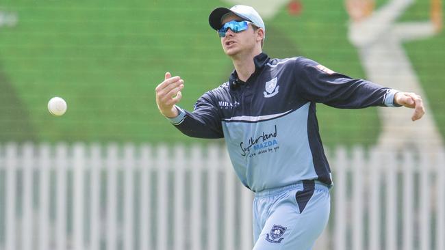 Steve Smith fields during a T20 game at Manly between Manly and Sutherland. Pic Jenny Evans