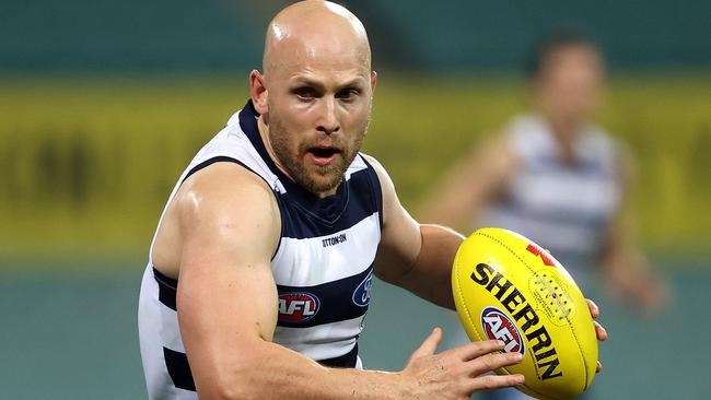 Gary Ablett put in another vintage performance for the Cats. Picture: Phil Hillyard