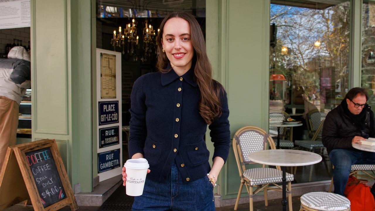 French patisserie Cafe de La Fontaine’s owner Stephanie Onisforou. Picture: Justin Lloyd